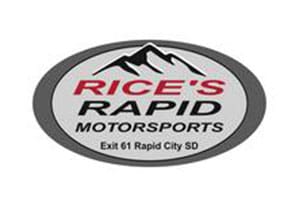 A logo of rice 's rapid motorsports