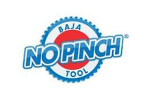 A blue and white logo for no pinch tool.