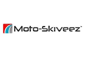 A black and white image of the word moto-skivee.