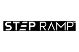 A black and white logo of tep ram