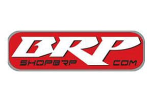 A red and white logo for the shop bp.