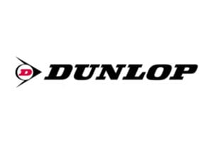 A black and white image of the dunlop logo.