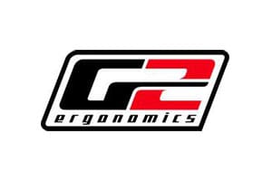 A red and black logo for ergonomics